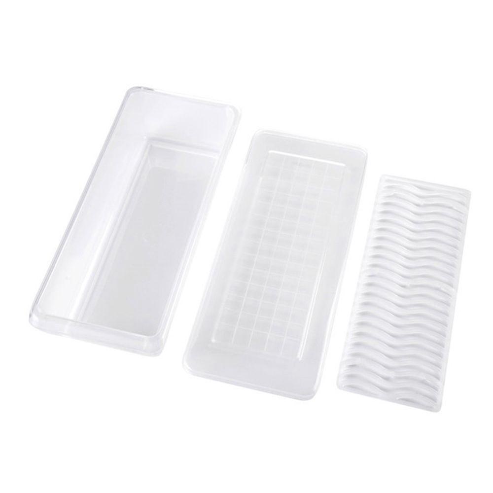 Hộp Đựng Đồ Dùng Nhà Bếp Ráo Nước Trong Suốt Tiện Dụng