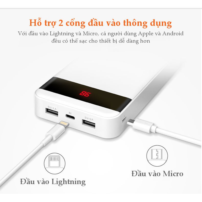 [Freeship toàn quốc từ 50k] Pin Sạc Dự Phòng 20000mAh YOOBAO M20Pro có đèn pin LED Chính hãng