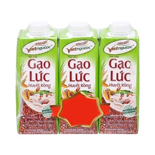 LỐC 3 HỘP THỨC UỐNG GẠO LỨC HUYẾT RỒNG VIỆT NGŨ CỐC 250ML/ SỮA GẠO LỨT HUYẾT RỒNG VIETNGUCOC