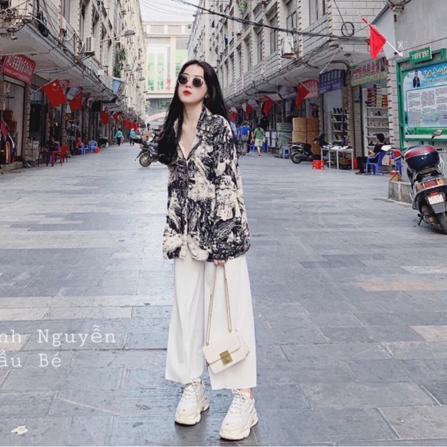 Áo sơ mi loang dáng suông rộng chất lụa tuyết mềm LINH RUBI STORE A021