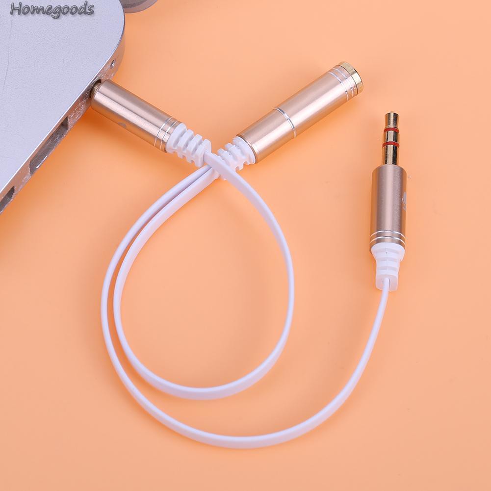 HOME-3.5mm Stereo Audio Y Splitter 1 Jack Female to 2 Male Headphone Adapter Stereo Audio Cables -GOODS