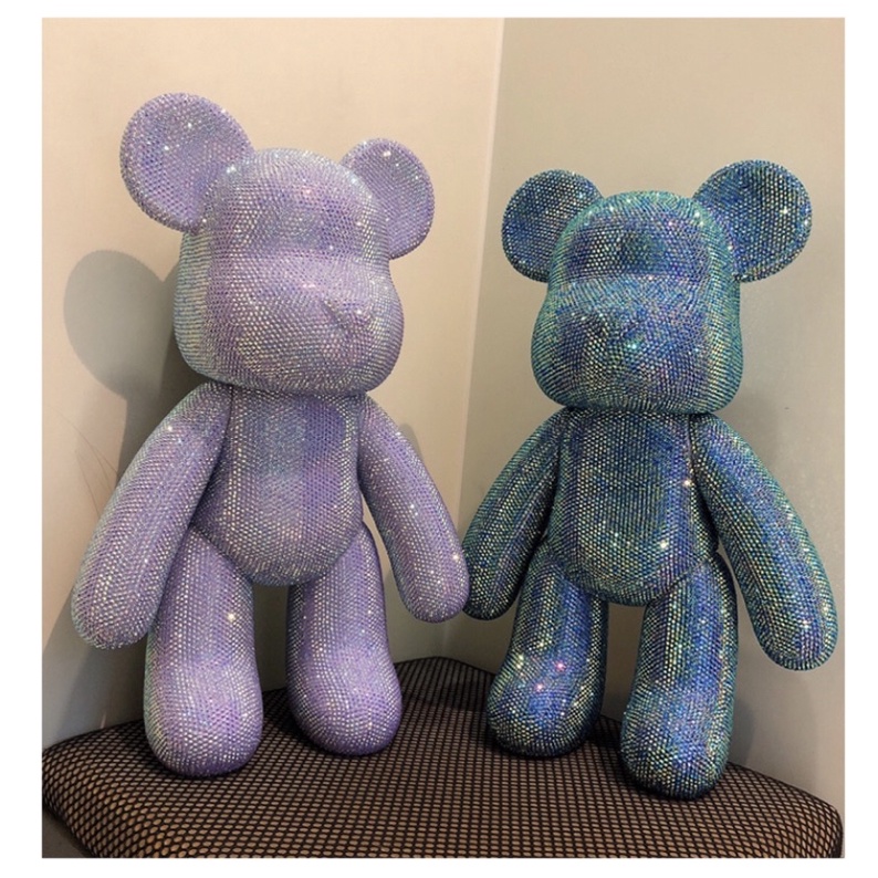 Gấu đính đá  - Gấu Bearbirck tự đính đá, Bearbrick Handmade Full size 18-53cm