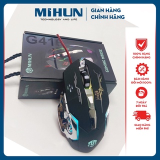Chuột gaming, chuột máy tính có dây MIHUN G416 Macro LED đổi màu 3200 DPI dành cho game thủ văn phòng Mihun.official