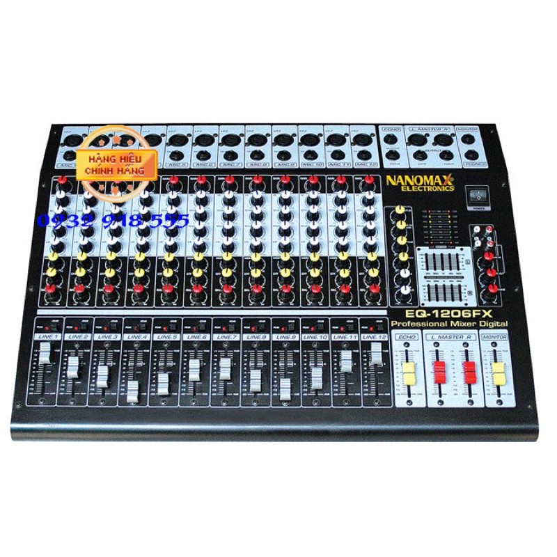 Mixer Nanomax EQ 1206FX-Mixer bàn 12 line