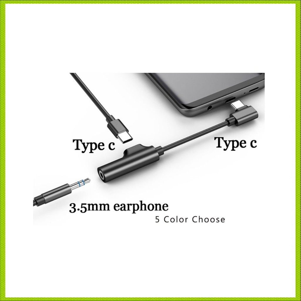 2 in 1 Type-C to 3.5mm Aux Type C USB Audio Cable Convert Charger Earphone Adapter [VCS01]