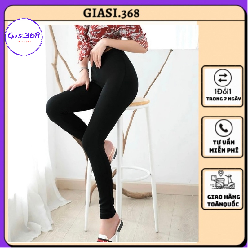 Quần legging nữ dài lưng cao quần bò giấy nâng jean nâng mông GIASI.368