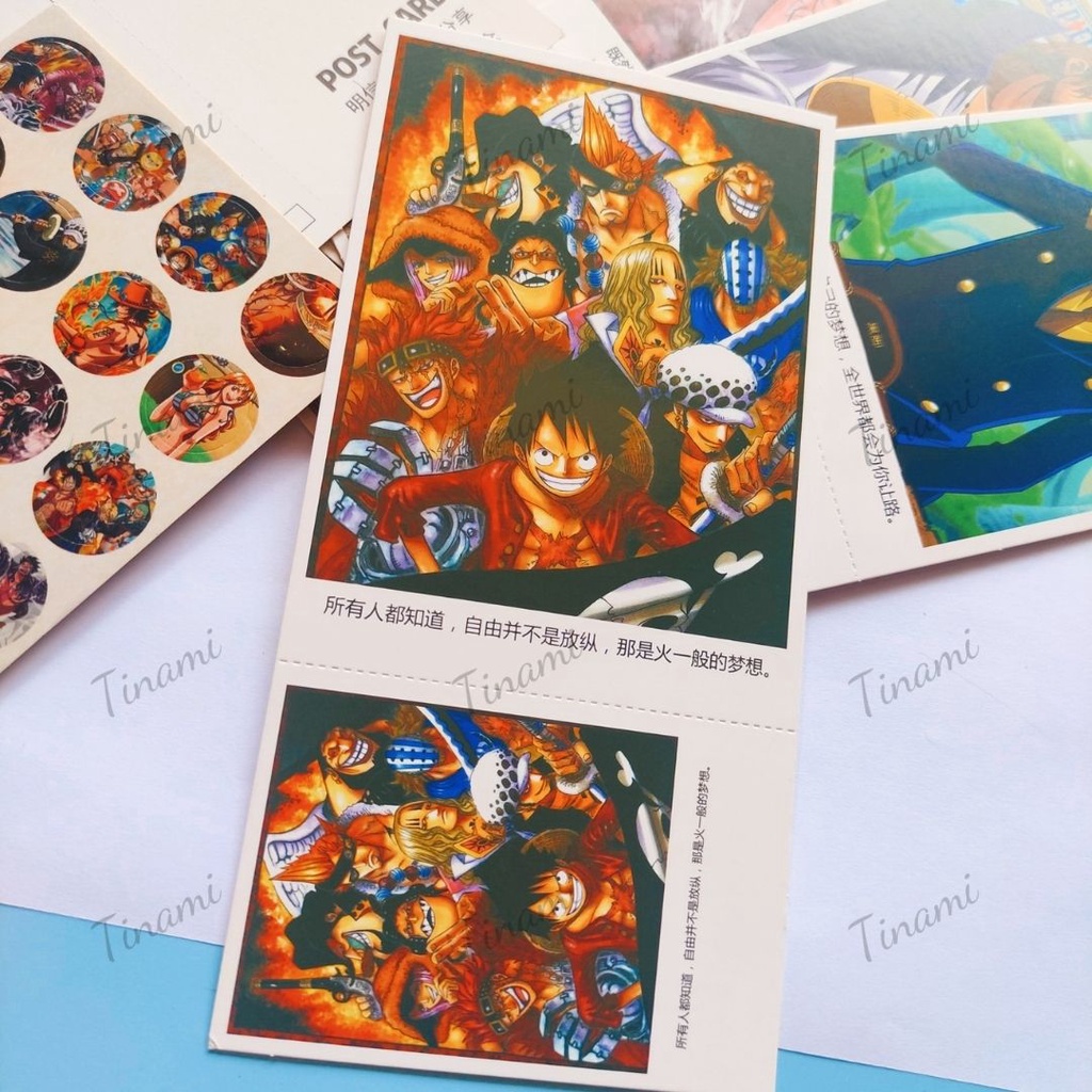 Bộ ảnh PostCard Manga Anime One Piece 30 Postcard 30 Lomo card 120 sticker hình siêu đẹp