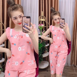 ĐỒ BỘ MẶC NHÀ - ĐỒ BỘ LỤA HỌA TIẾT HÌNH THÚ DỄ THƯƠNG - LUA20