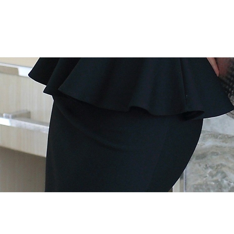 [ Mã FADIRECT20 giảm 20K đơn 150K] Chân váy công sở váy peplum bigsize CRPLV24 màu đen dài 63cm [size từ 48-85kg] | BigBuy360 - bigbuy360.vn