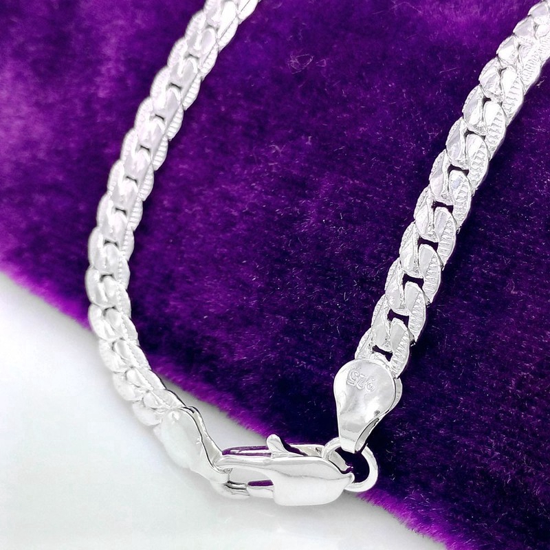 Vòng cổ bạc sterling 925 5mm phong cách Mỹ