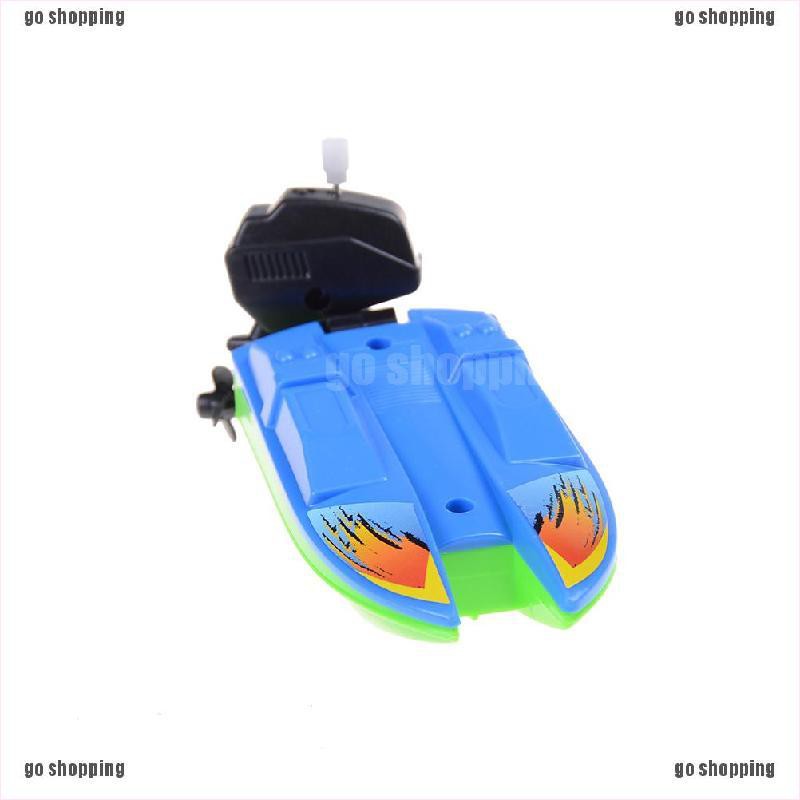 {go shopping}1 PC 1 PC Summer Outdoor Pool Ship Toy Wind Up Swimming Motorboat Boat Toy  For Kid