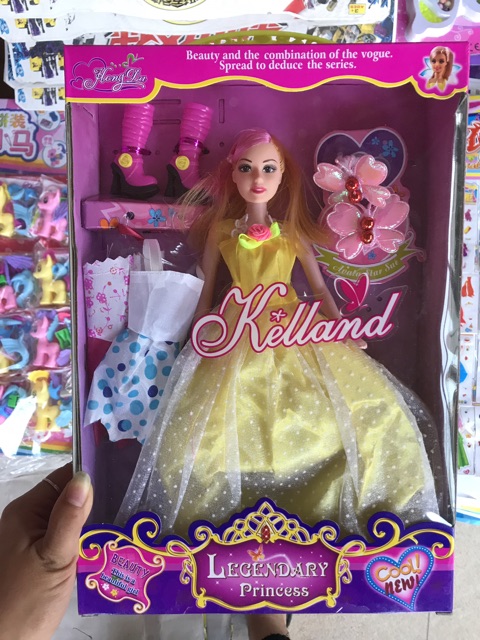Bộ đồ chơi búp bê babie mặc váy dạ hội cho bé kèm các phụ kiện đáng yêu