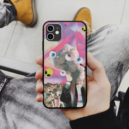 Ốp lưng iphone hình vintage collage art op art trong suốt  cho các dòng SAMSUNG PAP20210682