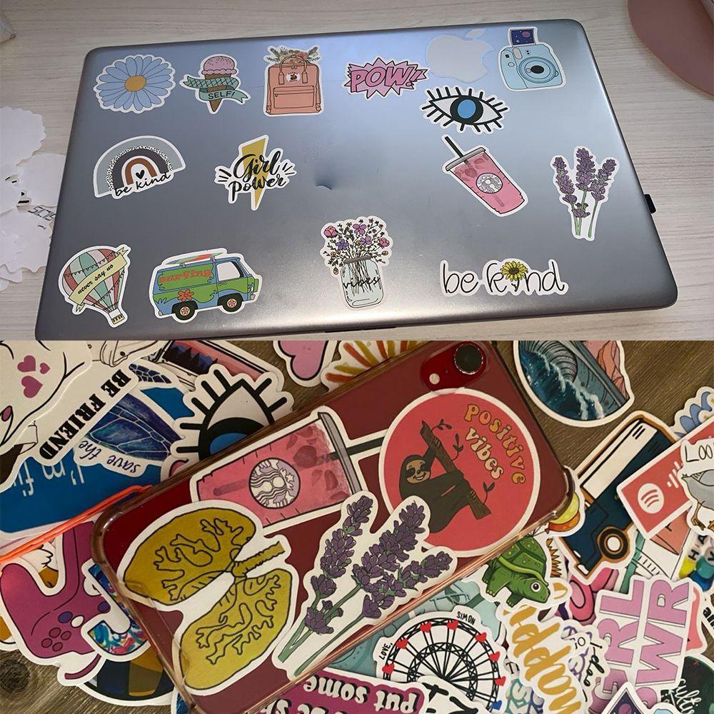 Nhãn Dán Cảnh Báo Họa Tiết Graffiti Trang Trí Điện Thoại / Va Li / Laptop / Xe Máy DIY