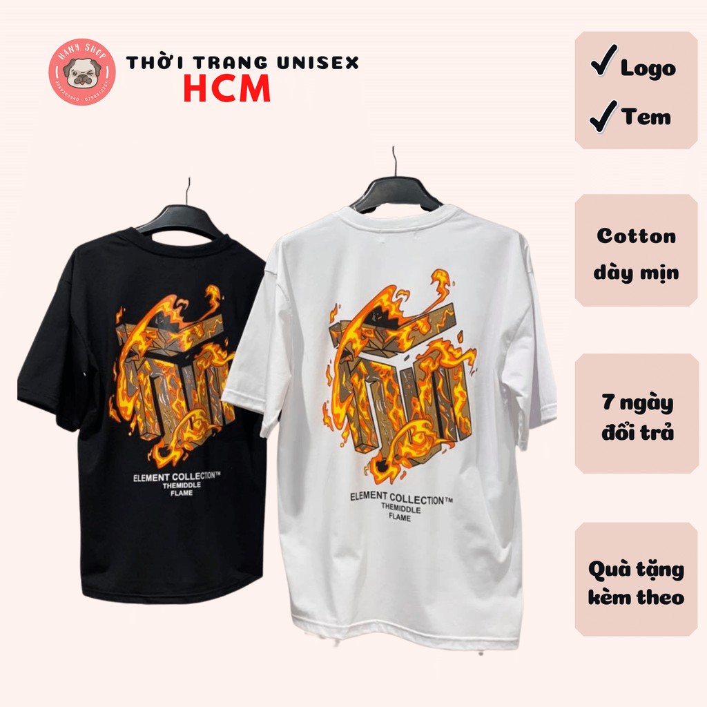 Áo thun tay lỡ form rộng The Middle Mệnh Hỏa, hình in to và cực đẹp, có size to(Big size), phong cách Unisex AL27