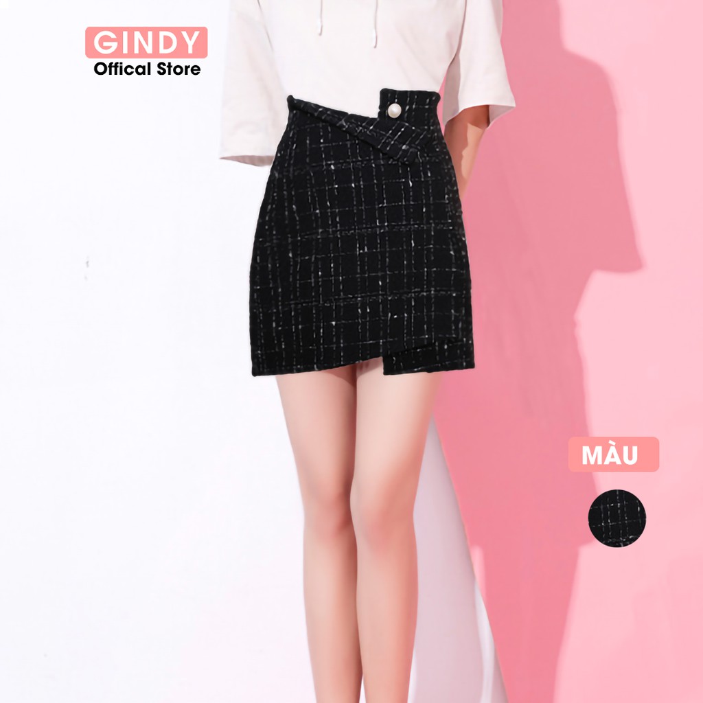 Chân Váy ngắn GINDY cúc lệch thời trang phong cách trẻ trung hàng thiết kế V20004 | BigBuy360 - bigbuy360.vn