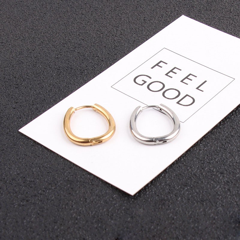 1 chiếc - Khoen tai hình trứng siêu hot