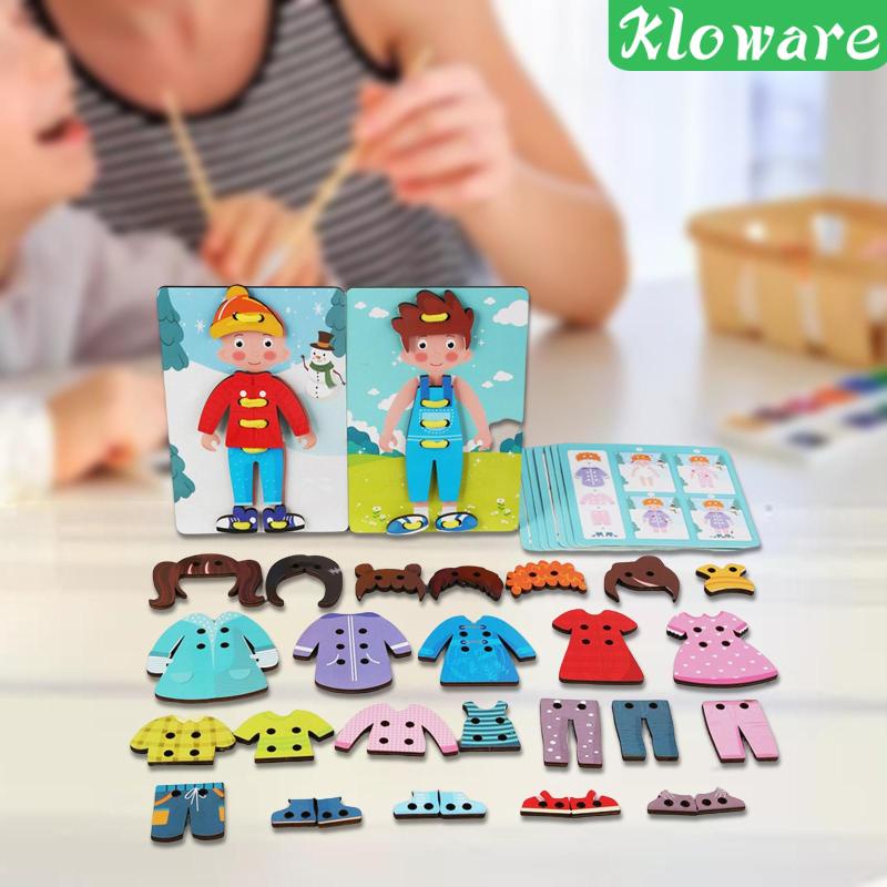 Bộ Đồ Chơi Thay Đổi Quần Áo Theo Phương Pháp Montessori Cho Bé