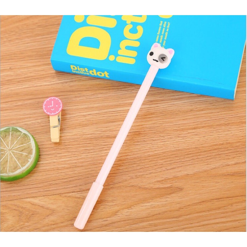 Bút gel hình mèo nháy mắt cảm xúc