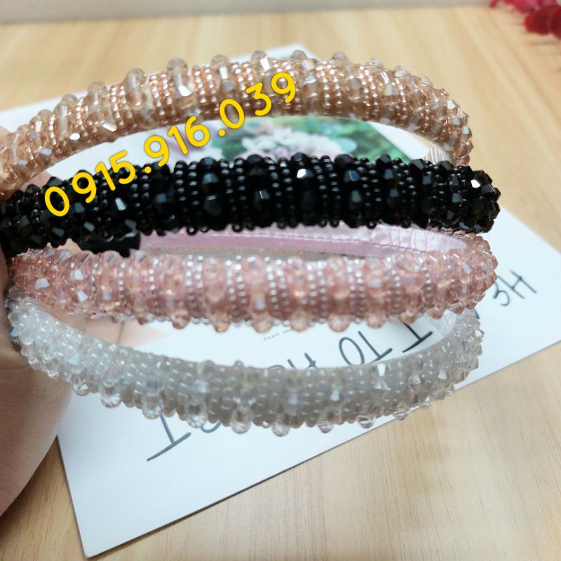 Bờm cài tóc pha lê, bờm tóc đính đá
