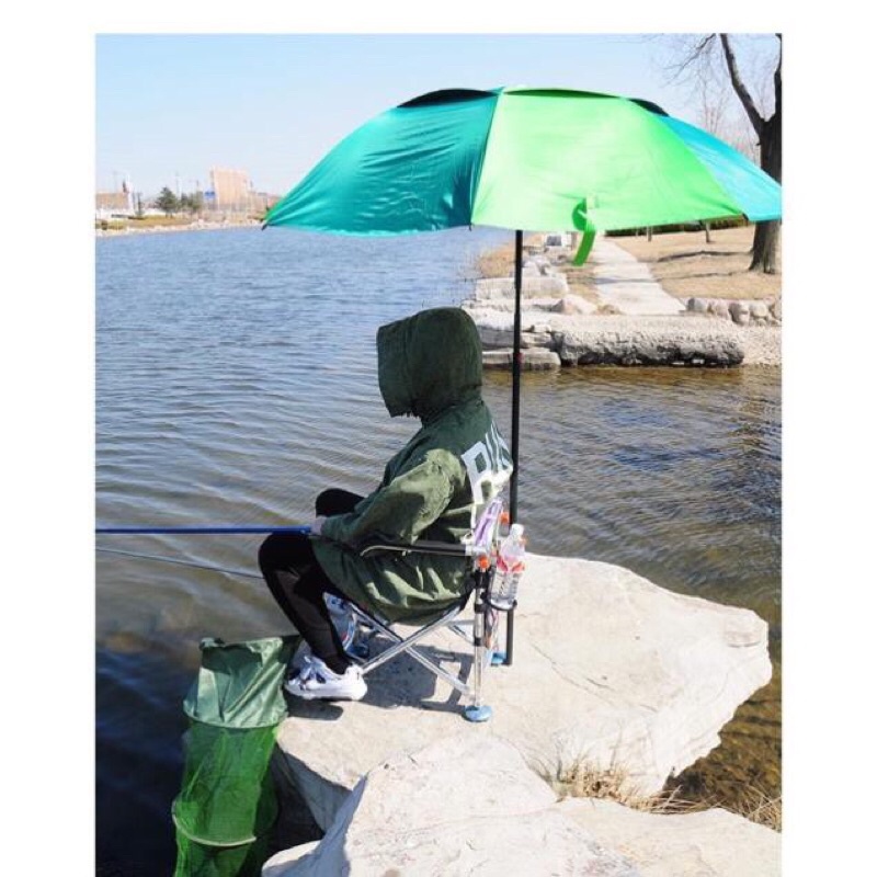 Ô, dù che nắng đi câu cá ,dã ngoại rộng 1m8 màu dọc dưa hàng đẹp