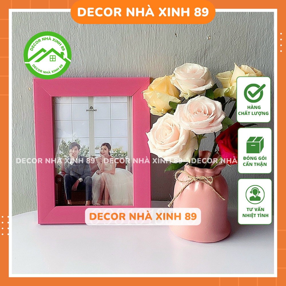 Khung ảnh A4 có viền kẻ, khung trang trí tiệc cưới, treo tường, để bàn - Decor Nhà Xinh