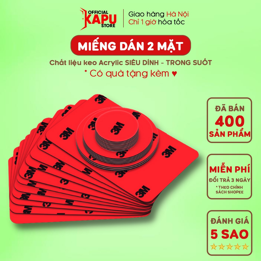 Miếng dán 2 mặt 3M cực dính 10 cái - KAPU