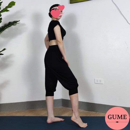 Dáng Lửng - Quần Alibaba tập múa, zumba, yoga mặc ở nhà mềm nhẹ thoải mái