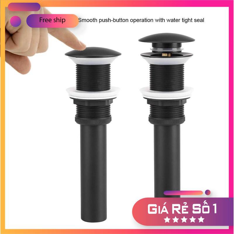 bộ xả lavabo đen có xả tràn, không xả tràn - hàng cao cấp của tây ba nha