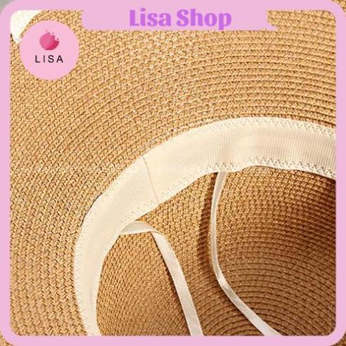 [HÀNG LOẠI 1- CAO CẤP] Mũ cói, nón cói đi biển dáng chuông, đèn lồng phối buộc nơ cực xinh, mẫu M11
