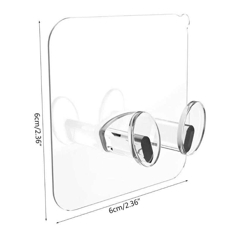 Set 5 Móc Treo Phích Cắm Dán Tường Trong Suốt Tiện Dụng Cho Dao Cạo Râu / Chìa Khóa