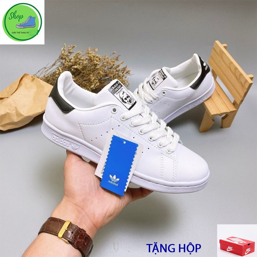 Giay nam nữ  thể thao stan smith trắng gót đen / giày thể thao97