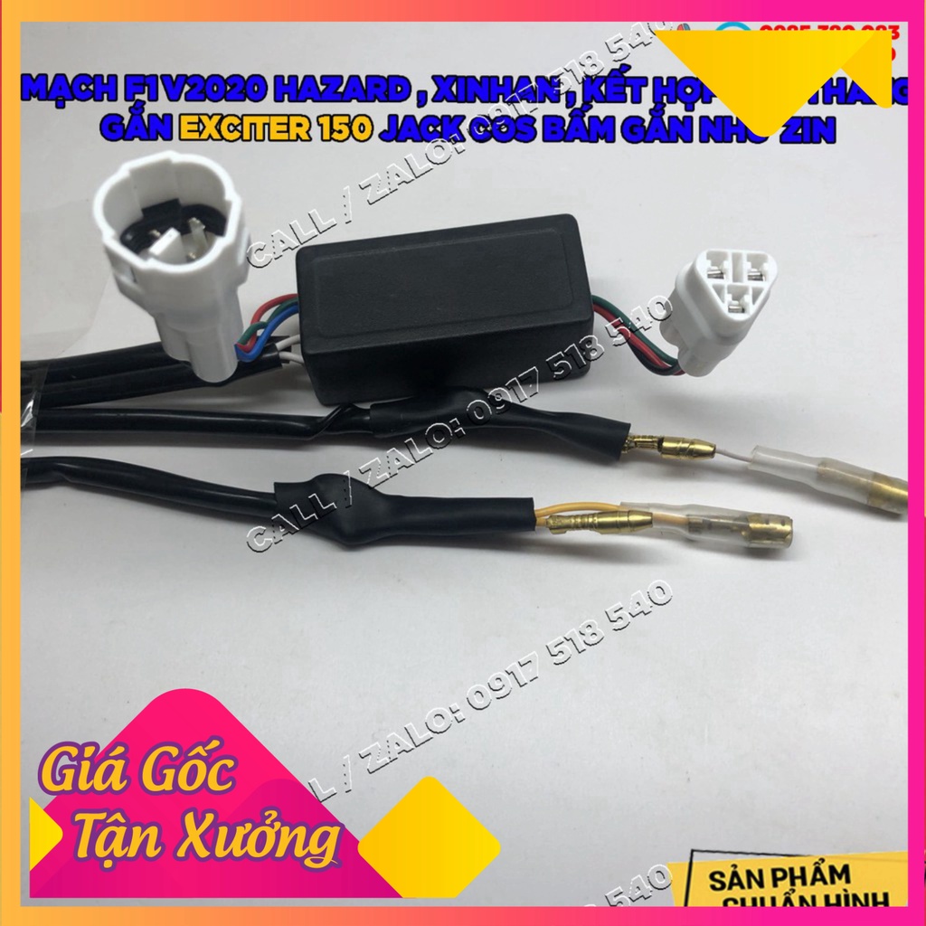 Mạch Stop f1 2020 kết hợp haza- xin vượt- xinhan Cho Exciter 150, Winner X ( 5 hiệu ứng ) - xem clip (Ảnh Sp thật)