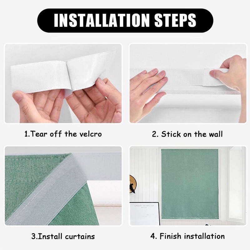 Rèm Dán Tủ Bếp Cửa Sổ Rèm Che Tiện Lợi Hoạ Tiết Caro, Con Vật, Hoa Lá