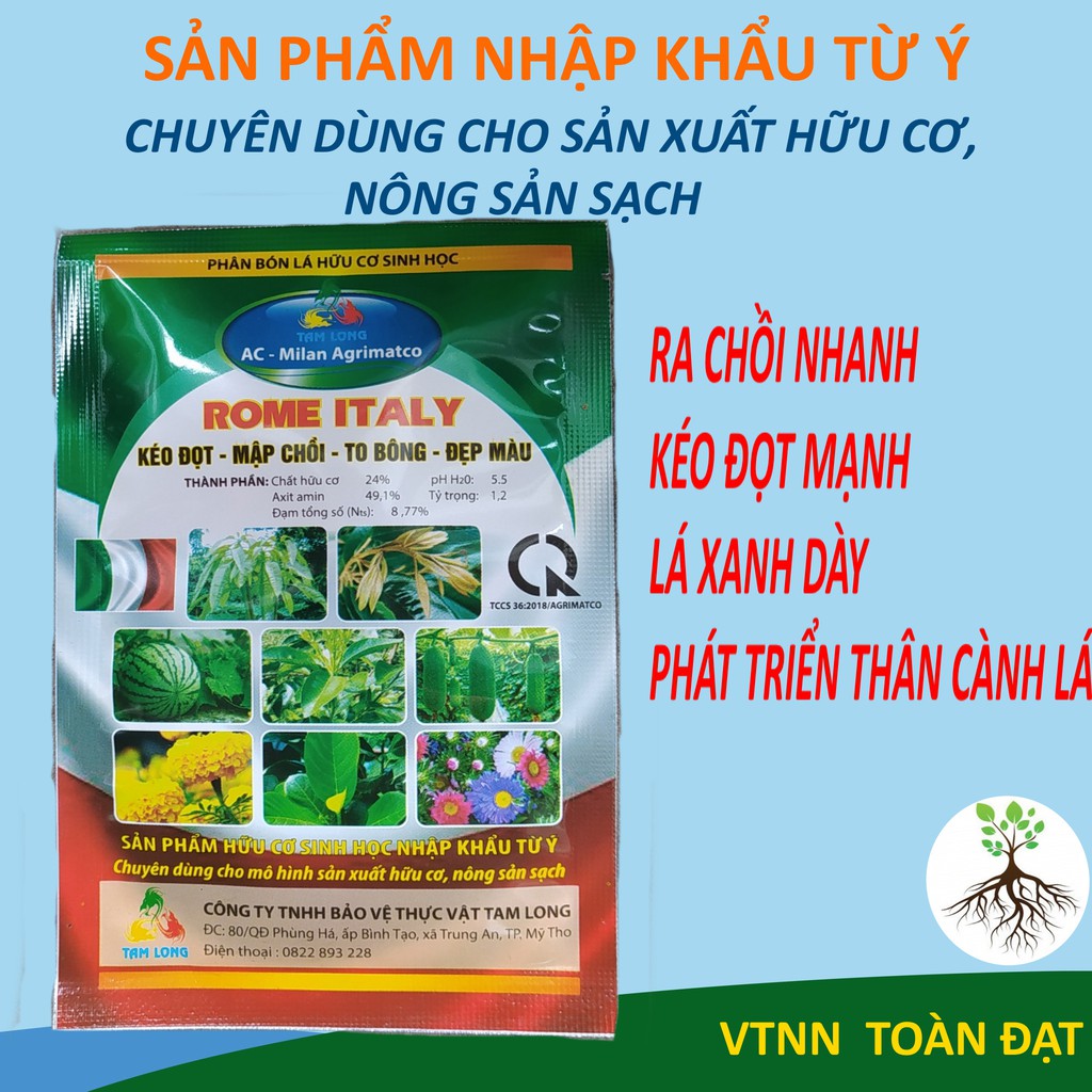 Phân Bón Hữu Cơ Sinh Học Siêu Bung Chèo Ra Đọt, Dưỡng Hoa - Sản phẩm nhập khẩu từ Ý