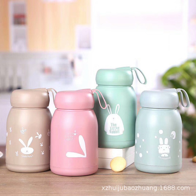 Bình Nước Thủy Tinh Bọc Silicon Chống Rơi Vỡ Cute