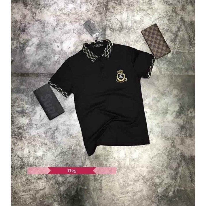 Áo Polo nam in logo CG chất liệu cotton mềm mịn thiết kế sang trọng thanh lịch