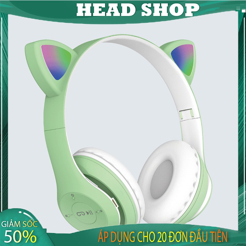 Tai Nghe Chụp tai Mèo Bluetooth P47 ST71 Headphone Dễ Thương Có Mic,Âm Bass Mạnh Mẽ PIN TRÂU HEAD SHOP