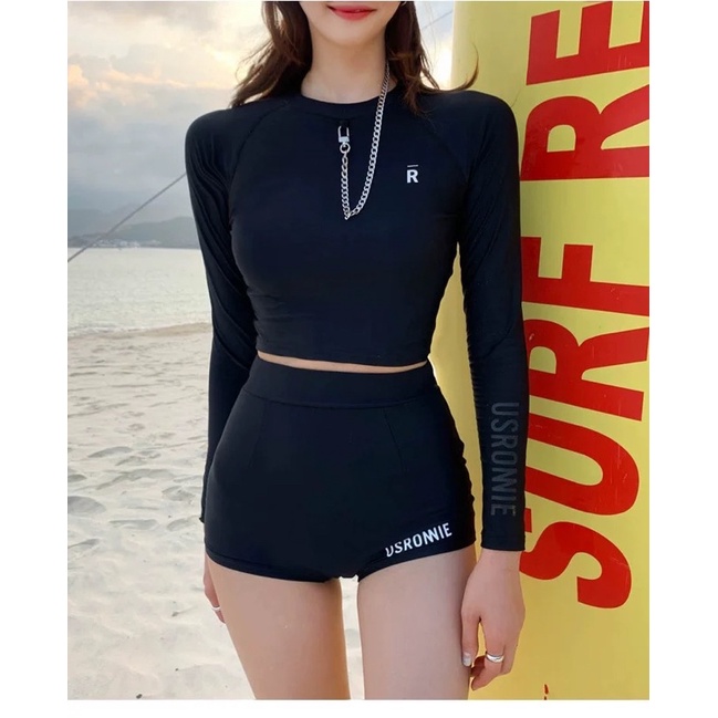 Bikini, đồ bơi nữ dài tay US Ronnie crotop (có sẵn)