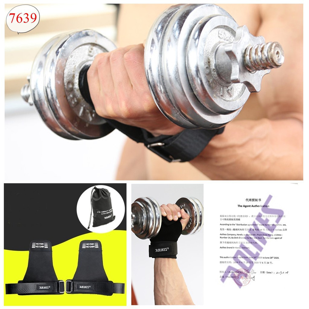 Băng cuốn cổ tay trợ lực nâng tạ AL 7639 (1 ĐÔI) NO PAIN NO GAIN tdhn1