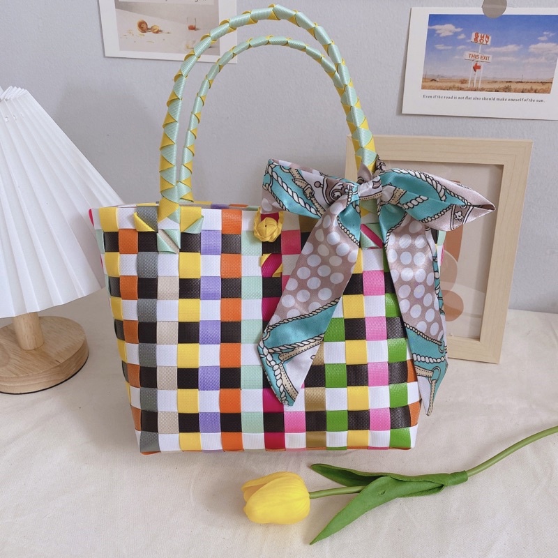 Túi xách nữ phối màu cá tính túi xách handmade