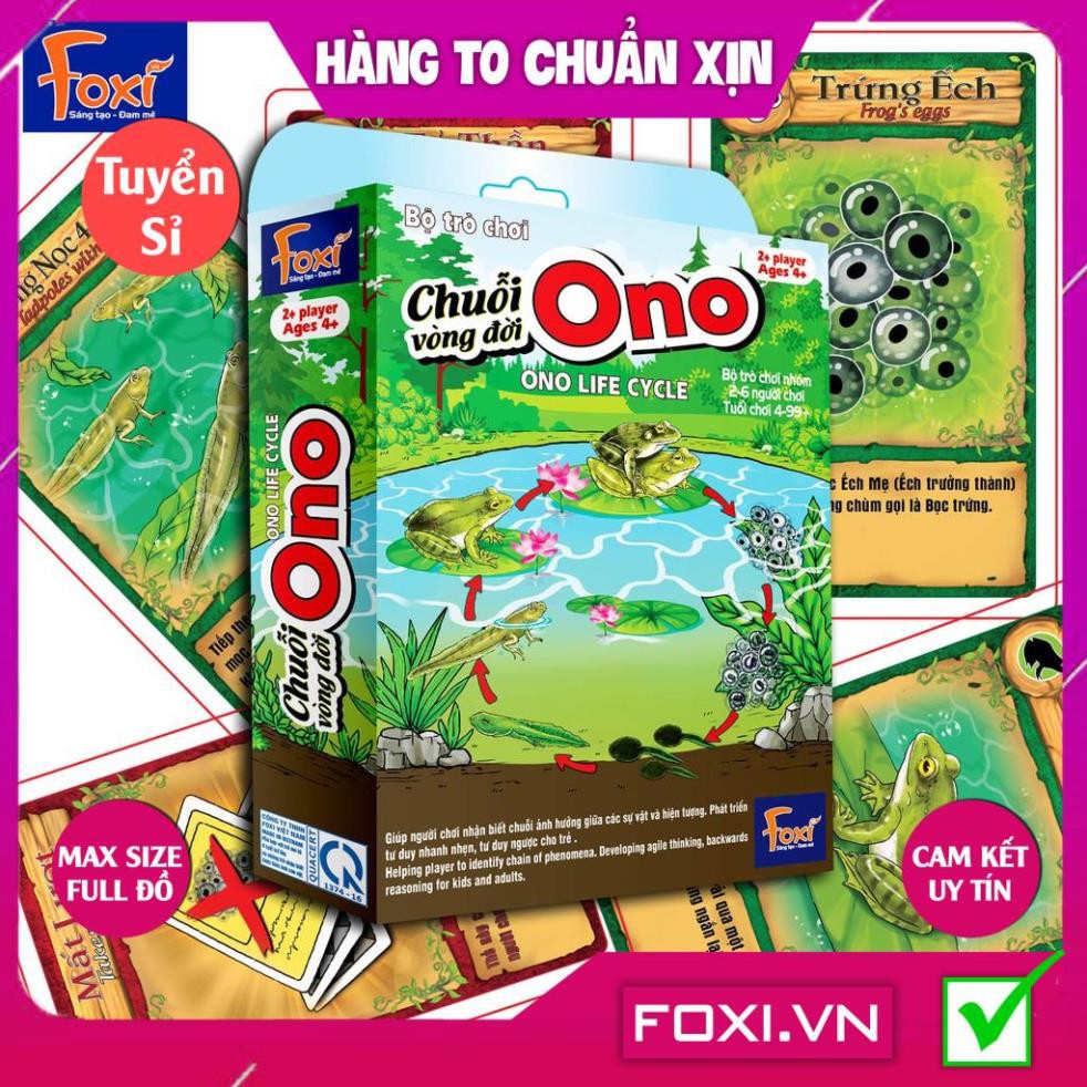 [FREESHIP HÀNG ĐẸP] Flashcard-Chuỗi Ono vòng đời Ếch Bướm Foxi-thẻ glenndoman và boardgame thông minh--siêu rẻ.