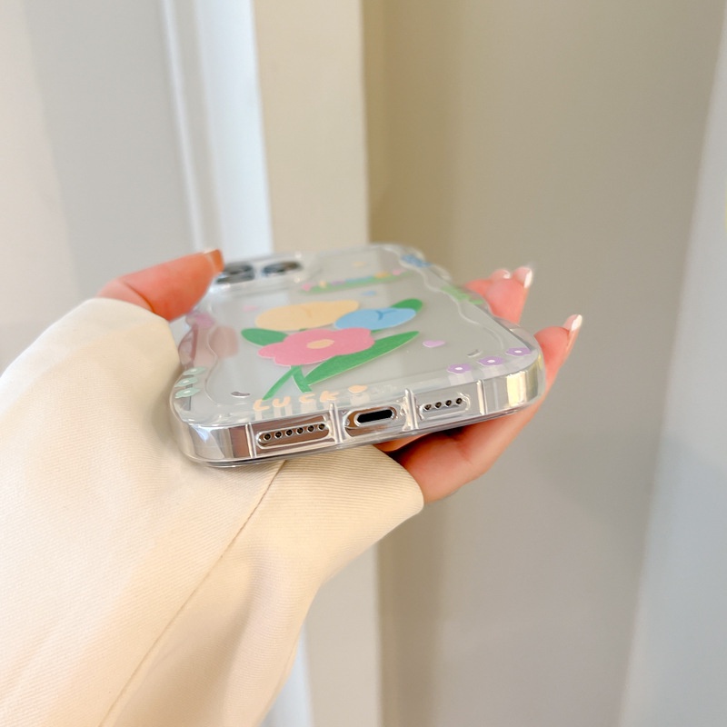 Ốp Điện Thoại Nhựa Acrylic Phối Ren Kiểu Nhật Hàn Dễ Thương Cho Iphone 13 11 12Promax xs 8