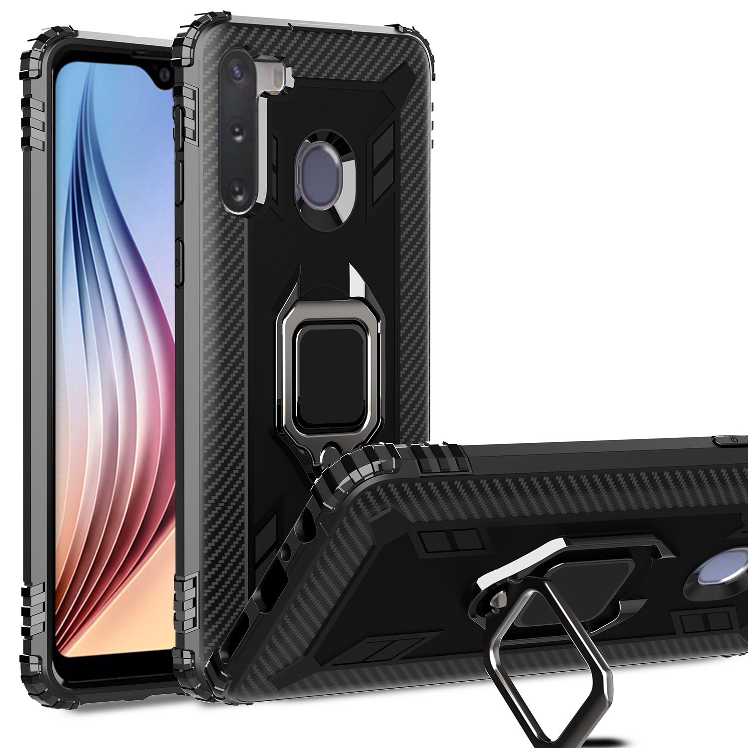 Ốp Lưng Có Nhẫn Đỡ Từ Tính 3c Cho Samsung Galaxy A21 | BigBuy360 - bigbuy360.vn