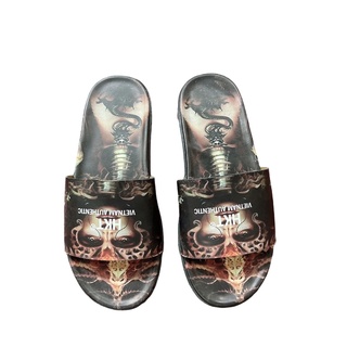 Dép nam quai ngang bọc nạ đen full size 37-43