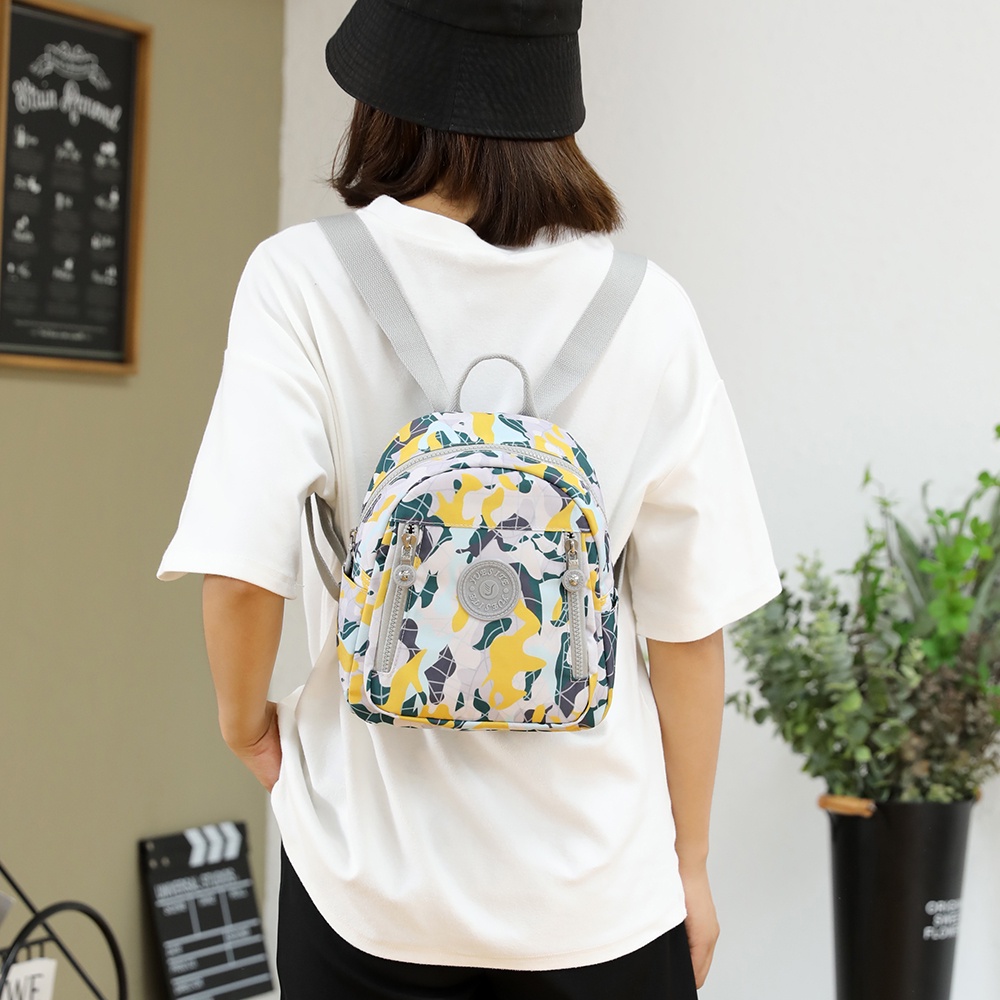 Ba Lô Nhiều Lớp In Họa Tiết Hoa Phong Cách Mới Dành Cho Nữ