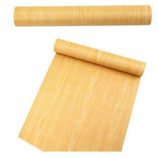 3m Giấy dán tường sẵn keo khổ 45cm  Gỗ vàng 0116