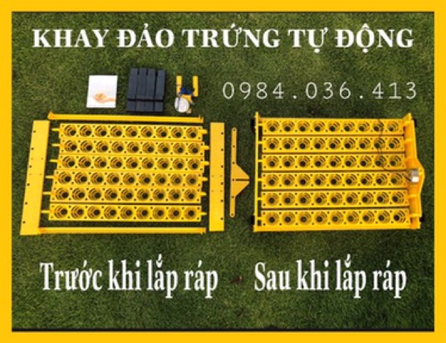 Máy ấp trứng mini Ánh Dương khay tự động đảo 54 quả TẶNG ĐÈN SOI TRỨNG và thuốc úm gà -tự lắp thùng