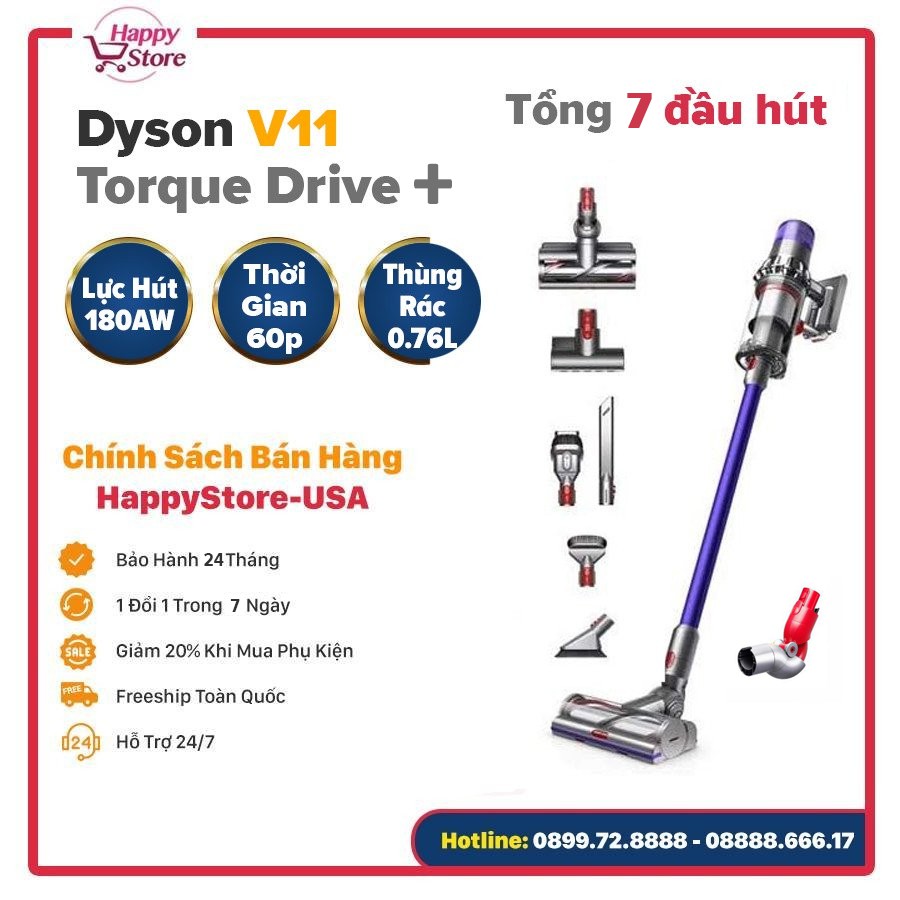 Máy Hút Bụi Dyson V11 Torque Drive Plus  - Bảo Hành 24 Tháng