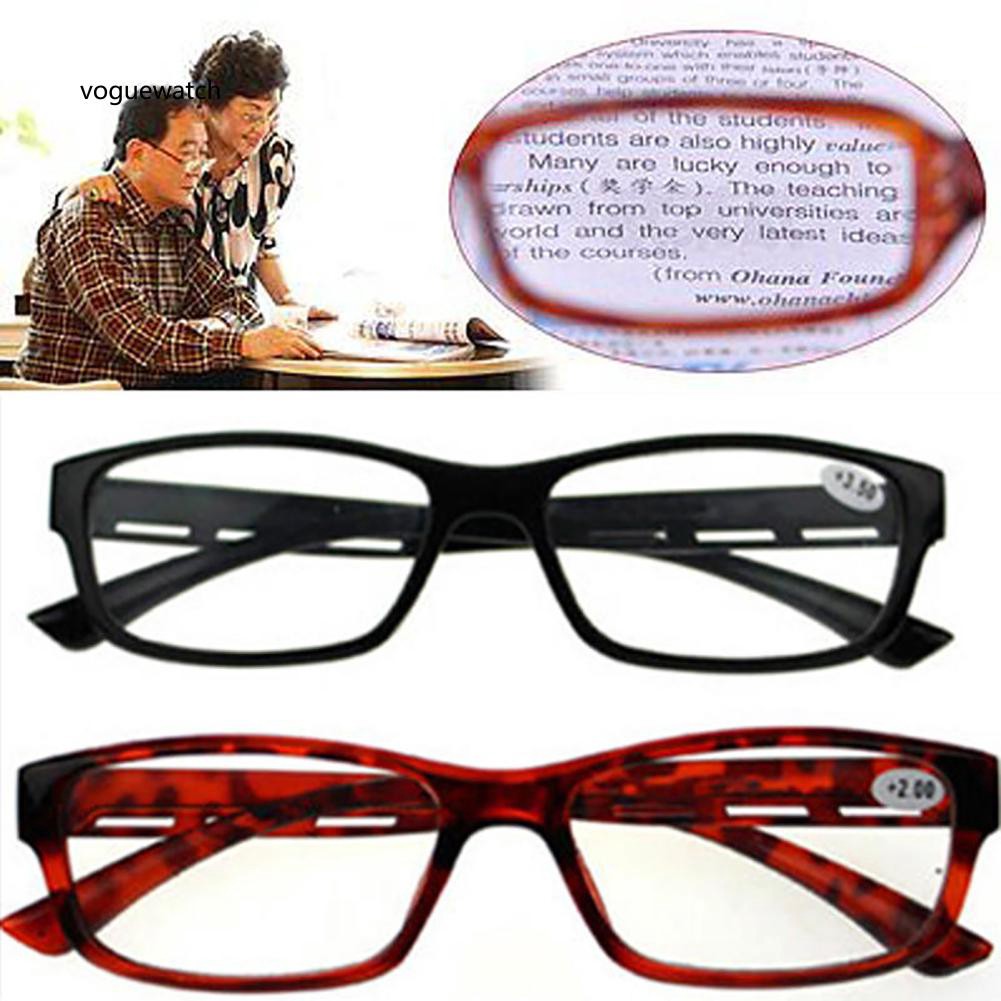 VGWT_Retro Unisex Resin Frame Ultra-light Presbyopia Reading Glasses for Aged People